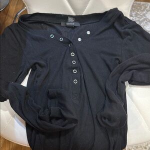 Forever 21 Black Ribbed Top